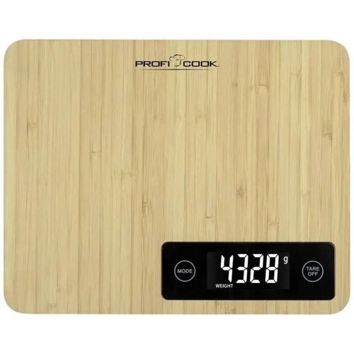 Balance De Cuisine - Profi Cook Pc-Kw 1271 - 5 Kg - Fonction Tare - Design En Bambou