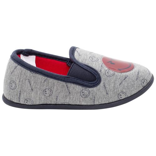 Chaussons Bas Badge Smileyworld Pour Garçon Gris Moyen