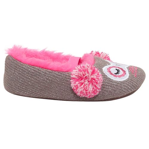 Chaussures Chaussons Bas En Tricot Brillant Avec Doublure En Fausse Fourrure Rose Marron