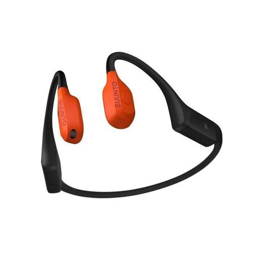 Ecouteurs sans fil sport - SUUNTO - Wing 2 - Powerbank inclus - Réduction vent 30 km/h - Noir/Orange