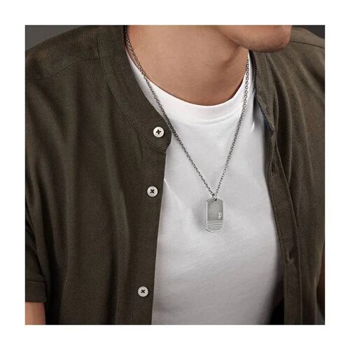Collier D'acier À Identité Masculine Peagn0041001
