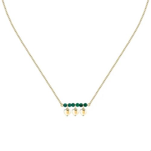 Collier - Morellato - Saix14 - Acier Et Agate - 40+5 Cm - Doré