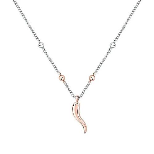 Collier En Acier Et Cristal - Morellato - Savz04 - Or Rose - Ddoréé Rose - 42+5cm