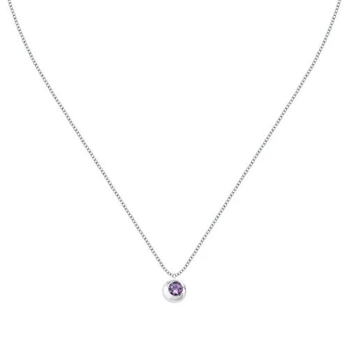 Collier En Argent 925/1000 Recyclé Et Améthyste - Saxn07