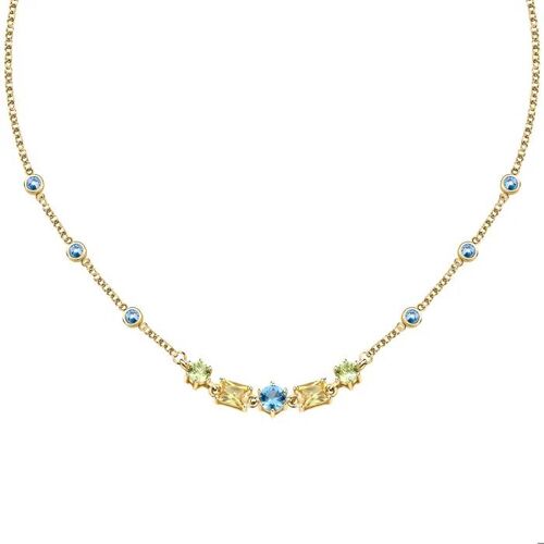 Collier - Morellato - Savy05 - Acier Et Cristal - Or Jaune - Femme