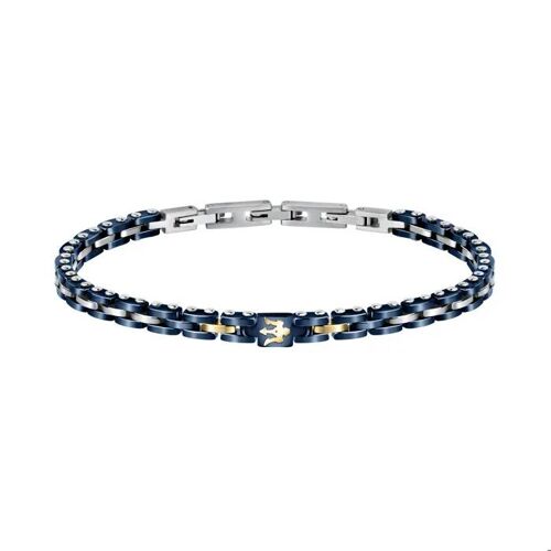 Bracelet - Maserati - Jm420ati01 - Acier - Gris Et Bleu - 220 Mm