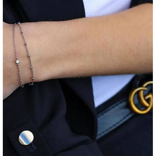 Bracelet - Beneto - Agb731/21 - Argent - Zircon Cubique - Longueur 17 Cm + 4 Cm D'extension