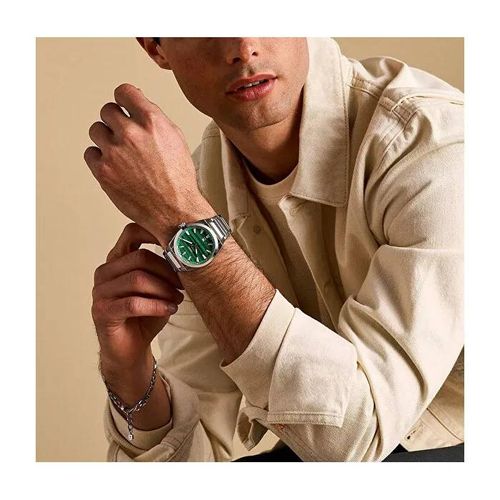 Montre - Fossil - Everett Fs6056 - Acier Inoxydable - Cadran Vert - Étanchéité 5 Atm