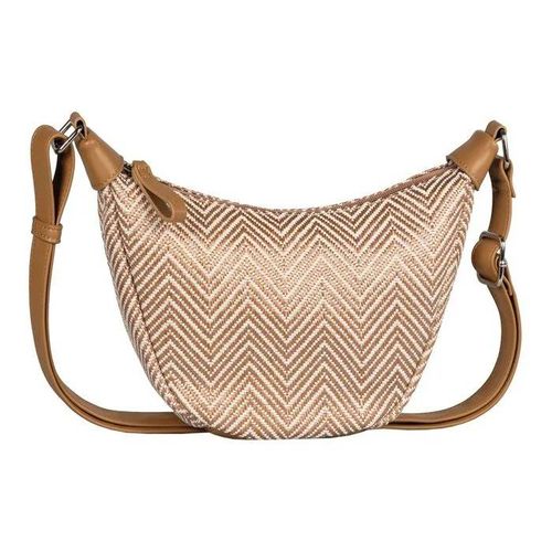 TOM TAILOR Sac à épaule bandoulière brun clair blanc pour femme - Liriel Summer Cross Bag M Mixed Beige 295849