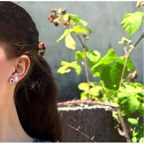 Boucles D'oreilles - Beneto - Agup1572 - Argent Sterling - Zircon Cubique - Design Élégant