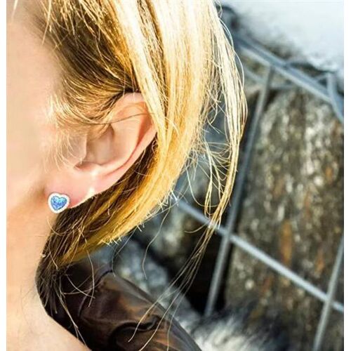 Boucles D'oreilles - Beneto - Agup2258 - Argent 925 - Opales Synthétiques - Zircon Cubique
