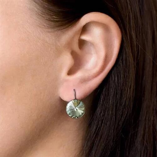 Boucles D'oreilles En Argent 31106.3 Chrysolite