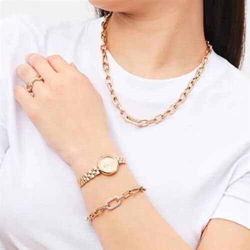 Bracelet De Luxe En Bronze Avec Cristaux Crystal Link Dw00400572 - Longueur : 17,5 Cm