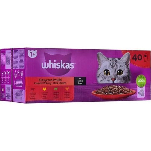 Nourriture Humide Pour Chat - Whiskas - Sélection Classique En Sauce - 40 X 85 G - Adulte - Moins De 1 Kg