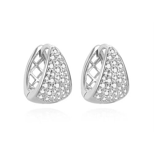 Boucles D'oreilles - Agato - Aguc3534 - Argent 925 - Zircon Cubique - Fermoir De Sécurité