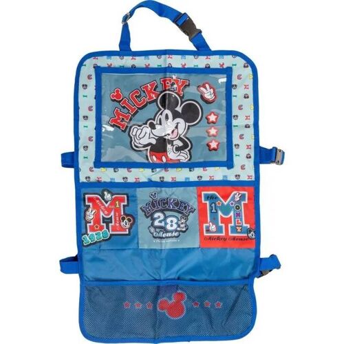 Tataway Organiseur De Tablette Disney Siège Auto Enfant, Gris Et Bleu Avec Mickey Mouse