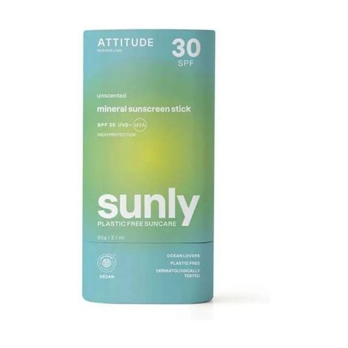 Stick Solaire - Attitude Sunly - Spf 30 - 60 G - Non Parfumé - Protection Uva/Uvb 