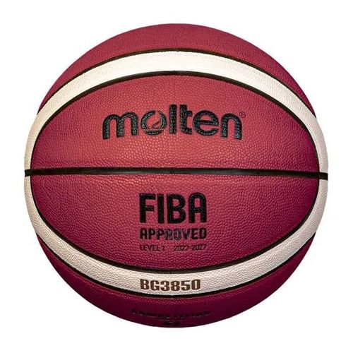 Ballon De Basket - Molten - Bxg3850 - Cuir Synthétique - Orange/Beige - Approuvé Par La Fiba