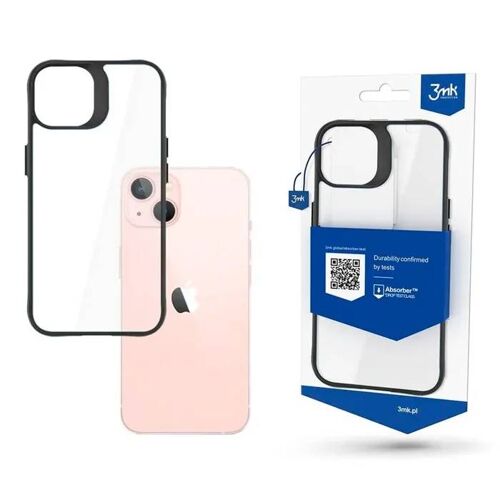 Coque iPhone 15 Satin Armor+ 3MK Transparent/Noir