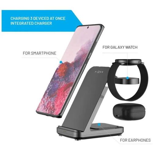 Fixed Powerstation Pour Samsung Avec Recharge Sans Fil Pour Jusqu'à 3 Appareils Noir