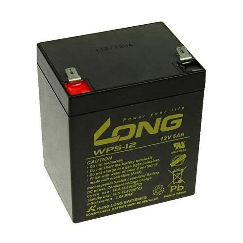 Batterie longue 12V 5Ah au plomb F2 (WP5-12B F2)
