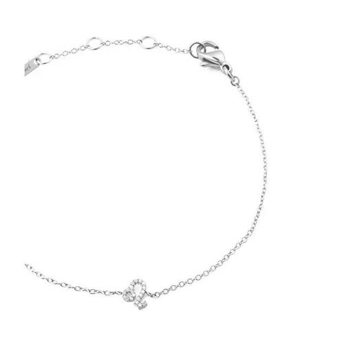 Bracelet En Chaîne En Acier Signe Du Lion Cristal Zodiac Dw00400935