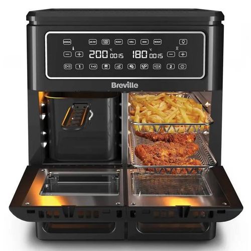 Friteuse électrique - BREVILLE - VDF130X - 11 Litres - 12 modes de cuisson - 2 zones de cuisson
