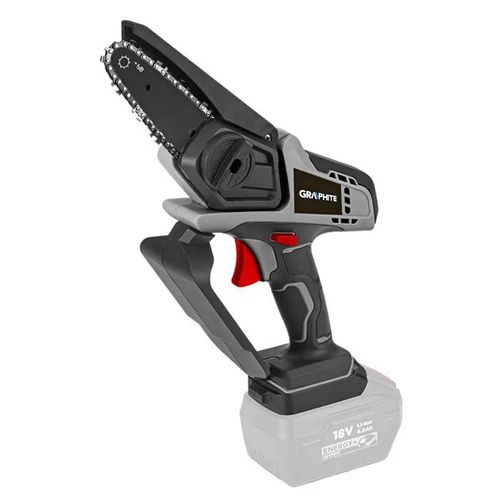 Mini tronçonneuse - GRAPHITE - Energy+ 18V - Vitesse 0-5400 min-1 - Chaîne 10 cm - Ergonomique