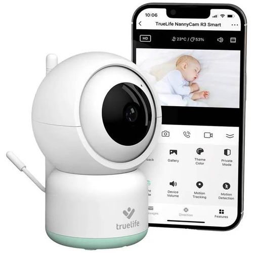 Truelife Truelife Nannycam R3 Smart Tlncr3s Babyphone Avec Caméra Wi-Fi 2.4 Ghz