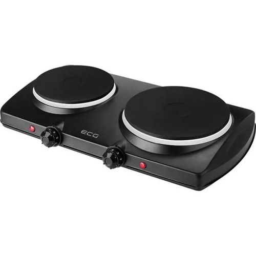 Table de cuisson électrique - ECG - EV 2512 - 2 plaques - 2500 W - Noir