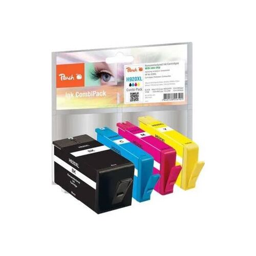 Cartouches d'encre haute capacité Peach pour HP Officejet Pro - Pack de 4 - Noir, Jaune, Cyan, Magenta