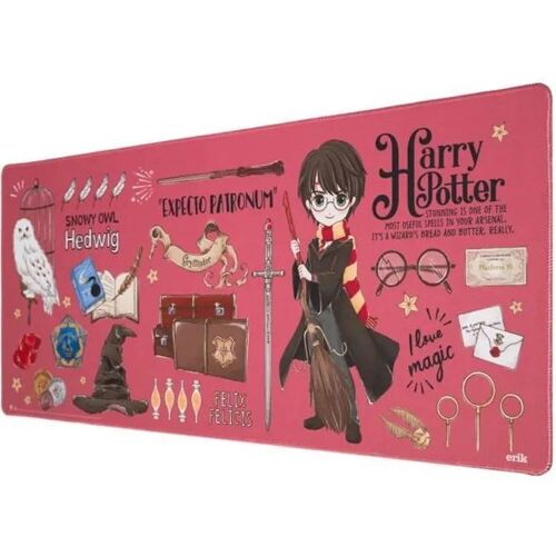 tapis Raton Xl Harry Potter,Bords renforcés, base antidérapante et empêche les liquides de passer. Mesure 80 x 35 cm.