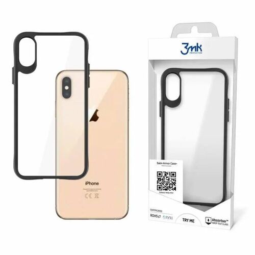 Coque Smartphone 3mk Apple Iphone Xs Max - Satin Armor - Transparent/Noir - Tu