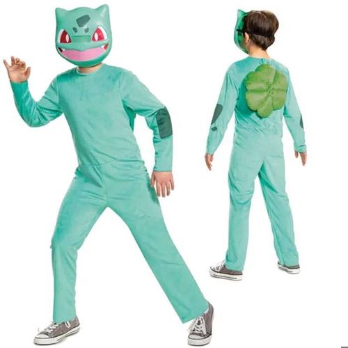 Pokemon Bulbasaur Carnaval Déguisement Vert 109-126 Cm (4-6 Ans)