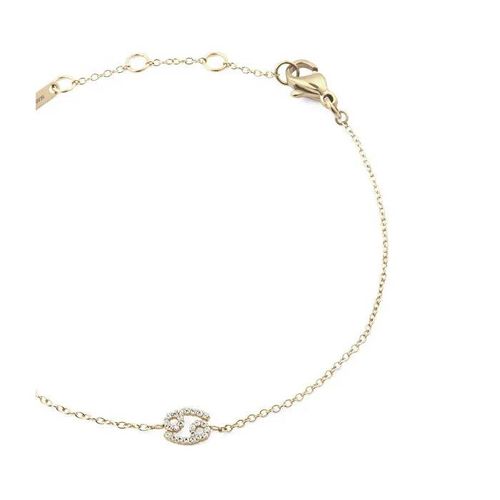Bracelet En Chaîne Plaqué Or Cancer Crystal Zodiac Dw00400910