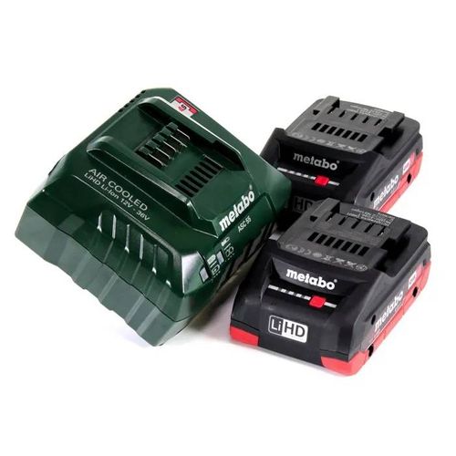 Kit de base 18V - METABO - 2x Batteries LiHD 4.0Ah - Chargeur ASC 55 - Performances optimales