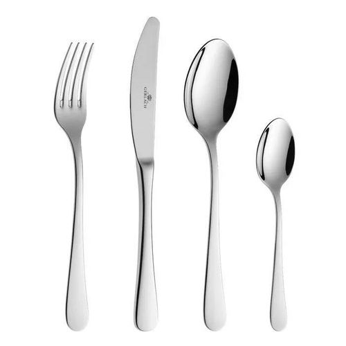 Couverts - Gerlach - Flow - 24 Pièces - Pour 6 Personnes - Métal Brillant - Lave-Vaisselle Compatible