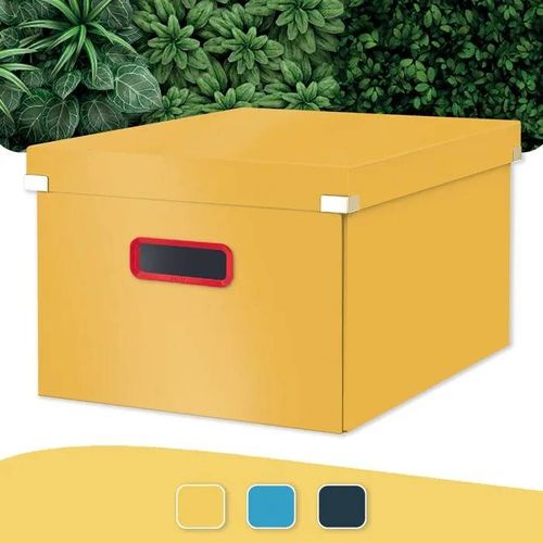 Boîte De Rangement - Leitz - 53480019 - Jaune - A4 - Pliable Et Durable