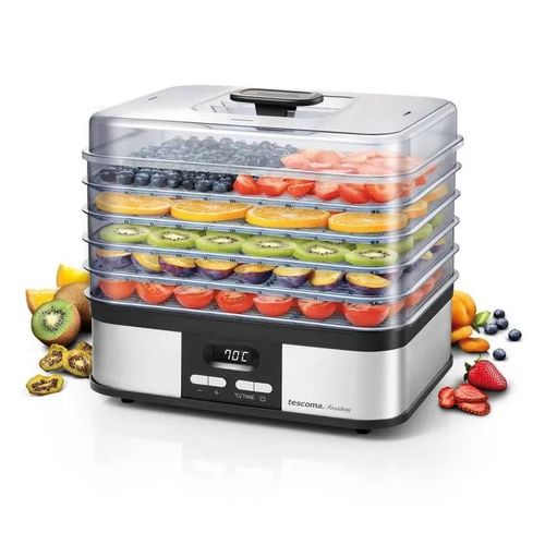 Déshydrateur d'aliments - TESCOMA - 909080 - 5 plateaux - Température variable - Minuterie intégrée