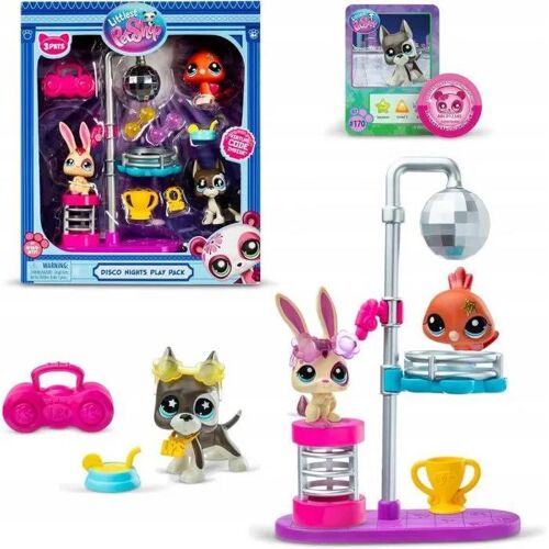 Figurine miniature - personnage miniature Littlest pet shop Coffret de jeu Disco Nights''