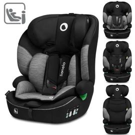 Siège Auto Évolutif Lionelo Levi I-Size - Groupe 1/2/3 - Noir - Harnais 4-5 Points - Têtière Réglable