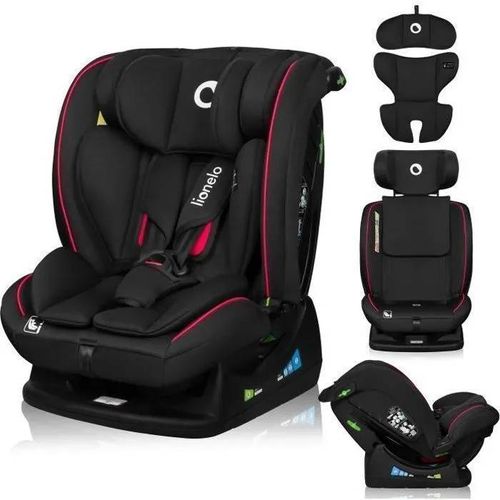 Siège-Auto Bébé Évolutif Lionelo Aart I-Size - 40-150 Cm - De 0 À 36 Kg - Soutien Lombaire - Groupe 0+/1/2/3 - Noir