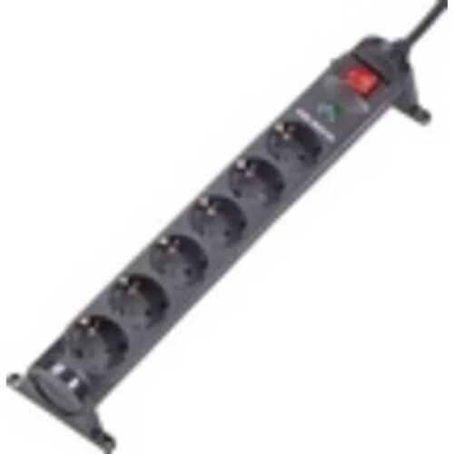 Multiprise avec parafoudre - RENKFORCE - 615F-CMB-S - 6 prises - Noir - 16A