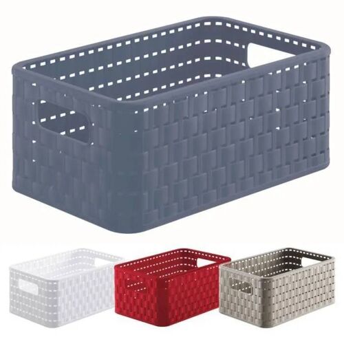 Panier de rangement - ROTHO - COUNTRY - 34 x 30 x 16 cm - Plastique - Noir