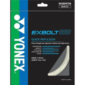 Cordage Badminton - Yonex - Bg Exbolt 63 - Blanc - Taille Unique - Haute Performance