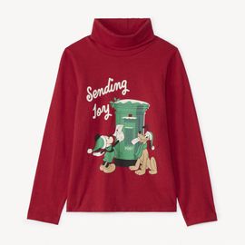 Sous-Pull Col Roulé De Noël Mickey Disney Pour Garçon - Rouge