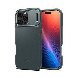 Coque Pour Iphone 16 Pro - Spigen - Optik Armor Mag - Tpu/Pc - Compatible Magsafe - Vert Abysse