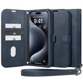 Coque Téléphone - Spigen - Wallet S Pro - Éco-Cuir - Support Magnétique - Iphone 15 Pro Max