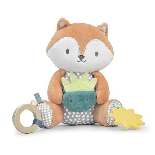 INGENUITY Calm Springs peluche Kitt le renard, anneau de dentition sans BPA, tissus à textures multiples, dès la naissance