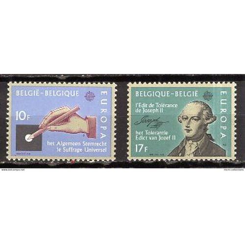 Belgique 1982 Paire Europa Faits Historiques  Yvert N° 2048-49 Neuf**